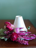 dried flower arrangement at locaflora design pink hues and red